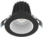 Lotus LED Lights 2 Inch Round Recessed Black Trim LED 9W CCT Selectable 2700K/3000K/3500K/4000K/5000K Baffle White Reflector 36 Degree Air Tight 90 CRI (JXL-COB02-R09W-5CCT-BK-2RR-BF-WH)