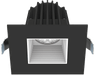 Lotus LED Lights 2 Inch Square Recessed Black Trim LED 9W CCT Selectable 2700K/3000K/3500K/4000K/5000K Baffle White Reflector 36 Degree Air Tight 90 CRI (JXL-COB02-S09W-5CCT-BK-2SR-BF-WH)