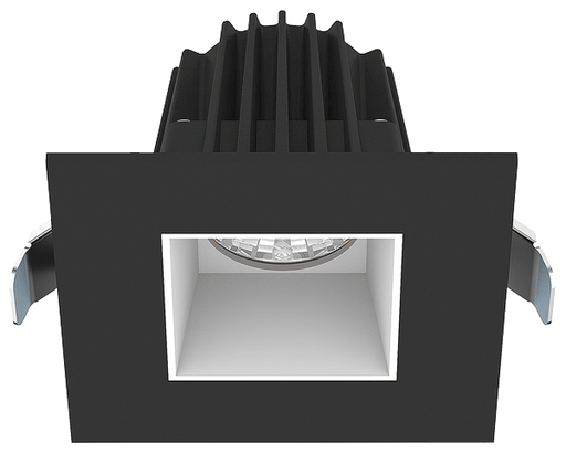 Lotus LED Lights 2 Inch Square Recessed Black Trim LED 9W CCT Selectable 2700K/3000K/3500K/4000K/5000K Smooth White Reflector 36 Degree Air Tight 90 CRI (JXL-COB02-S09W-5CCT-BK-2SR-SM-WH)