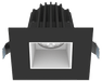 Lotus LED Lights 2 Inch Square Recessed Black Trim LED 9W CCT Selectable 2700K/3000K/3500K/4000K/5000K Smooth White Reflector 36 Degree Air Tight 90 CRI (JXL-COB02-S09W-5CCT-BK-2SR-SM-WH)
