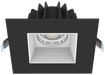 Lotus LED Lights 4 Inch Square Recessed Black Trim LED 15W CCT Selectable 2700K/3000K/3500K/4000K/5000K Baffle White Reflector 36 Degree Air Tight 90 CRI (JXL-COB04-S15W-5CCT-BK-4SR-BF-WH)