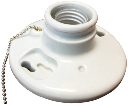 Bergen Porcelain Pull-Chain Lamp Holder (BK5)