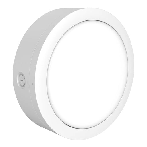 Westgate Manufacturing 14 Inch Round Flat LED Bulkhead Wattage/CCT Selectable 36W/48W/60W 3000K/4000K/5000K 120-277V 80 CRI White With Photocell (BKR-36W-MCTP-60W-P-WH)
