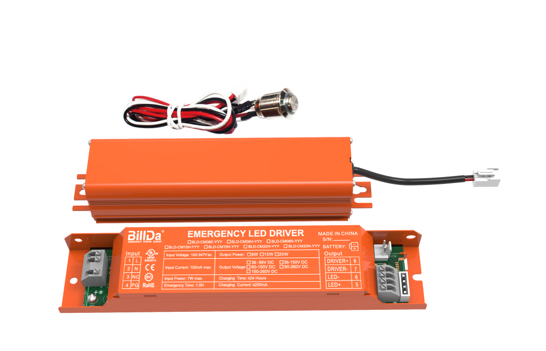EIKO BLD-CM08E-YYY Emergency Battery Internal 8W 100-347V Dimmable 36-56VDC 60C For VP3 - Requires Mount Bracket MK1-EB Ordered Separately
 (14564)