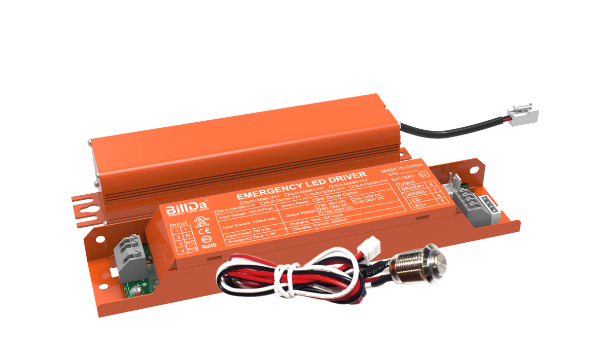EIKO BLD-CM08E-YYY Emergency Battery Internal 8W 100-347V Dimmable 36-56VDC 60C For VP3 - Requires Mount Bracket MK1-EB Ordered Separately
 (14564)