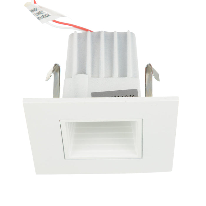 Best Lighting Products 2 Inch LED White Square Trim Downlight Fixture (BLED-2T-BW-SQ-3K)