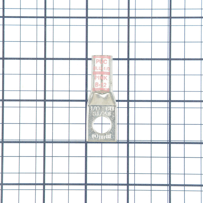 Penn Union Copper Compression Lug Standard Crimp Area One Hole Tongue With Inspection Window 1/0 AWG (BLU1/0S1)