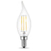 Feit Electric Flame Tip Dimmable Filament LED Bulb Clear Glass Candelabra E12 Base 3.3W 300Lm 2700K 4-Pack (BPCFC40927CAFIL/4/RP)