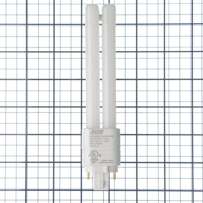 Feit Electric 10W [26W Equivalent] Soft White 2700K G24Q-3 4-Pin Direct Replacement Type A PL Replacement LED Bulb (BPPLD26E827LEDG2HDRP)