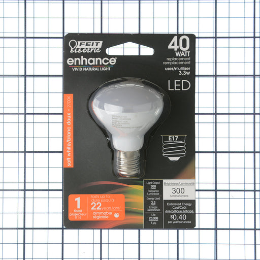 Feit Electric [40W Equivalent] R14 Soft White E17 Base Dimmable Enhance Reflector LED Bulb (BPR14DMN/927CA)