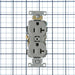 Leviton Duplex Receptacle Outlet Commercial Spec Grade Indented Face 20 Amp 125V Back Or Side Wire NEMA 5-20R 2-P (BR20-GY)