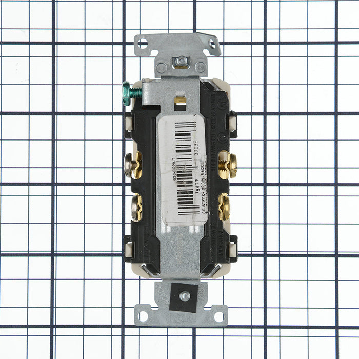 Leviton Duplex Receptacle Outlet Commercial Spec Grade Indented Face 20 Amp 125V Back Or Side Wire NEMA 5-20R 2-P (BR20-T)