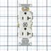 Leviton Duplex Receptacle Outlet Commercial Spec Grade Indented Face 20 Amp 125V Back Or Side Wire NEMA 5-20R 2-P (BR20-W)