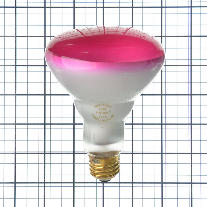 Halco BR30PNK65/5 65W Incandescent BR30 130V Medium E26 Base Dimmable Pink Bulb (404046)