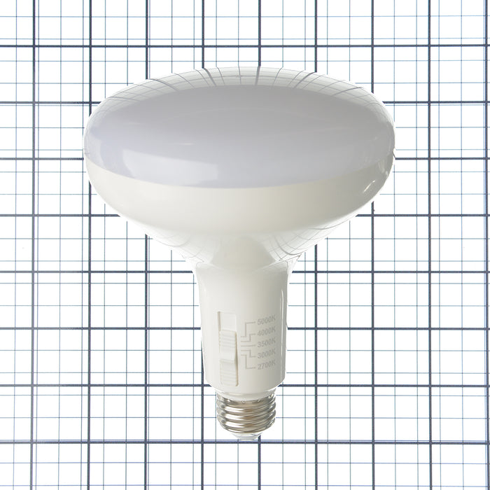 RAB 21W LED BR40 Reflector Bulb CCT Selectable 2700K/3000K/3500K/4000K/5000K 90 CRI 120V E26 Base (BR40-21-9CCT-DIM)