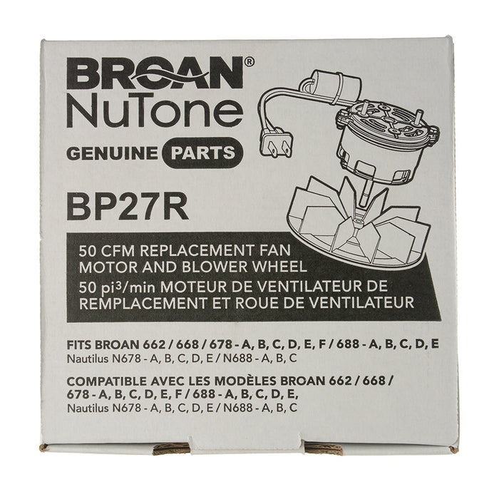Broan-NuTone Replacement Motor/Wheel 50 CFM (BP27R)