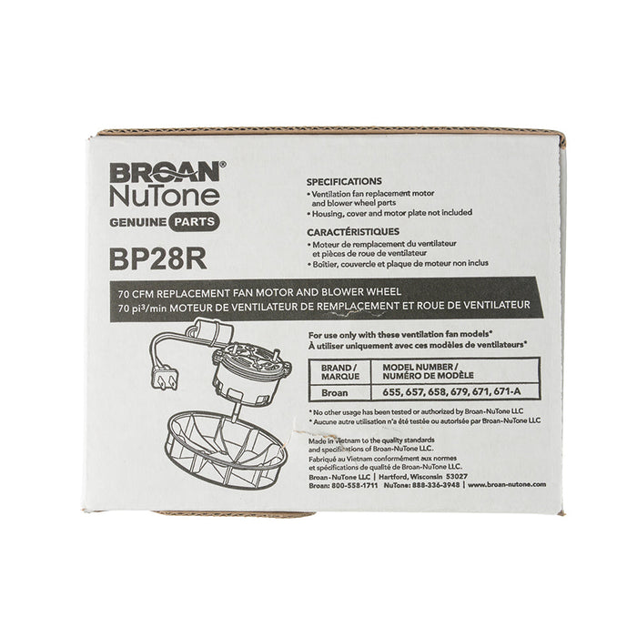 Broan-NuTone 70 CFM Replacement Motor/Wheel (BP28R)