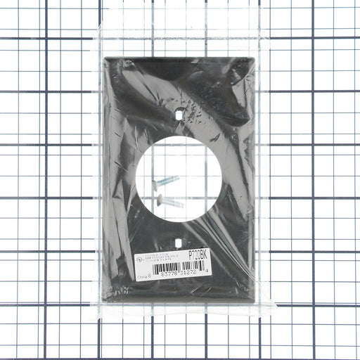 Bryant Wall Plate 1-Gang 1.60 Inch Opening Black (P720BK)