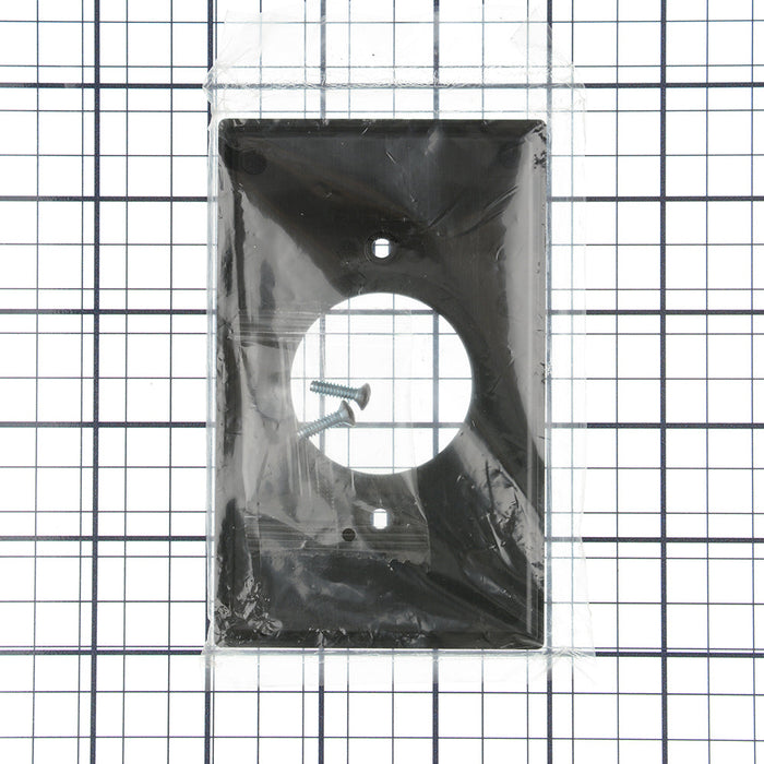 Bryant Wall Plate 1-Gang 1.60 Inch Opening Black (P720BK)