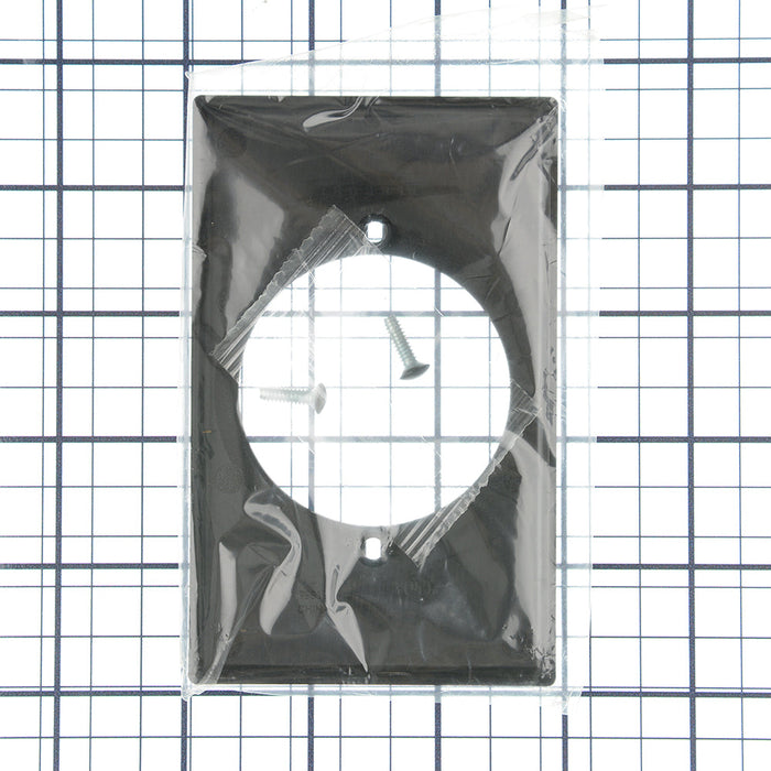 Bryant Wall Plate 1-Gang 2.15 Inch Opening Black (P724BK)