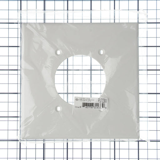 Bryant Wall Plate Mid-Size 2-Gang 2.15 Inch Opening White (PJ703W)