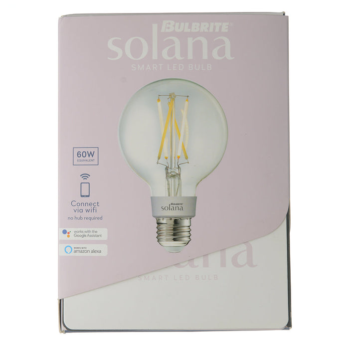 Bulbrite SL5WG25/W/CL/1P Smart LED Wi-Fi Bulb 5.5W G25 White Light Clear 60W Equivalent (293120)