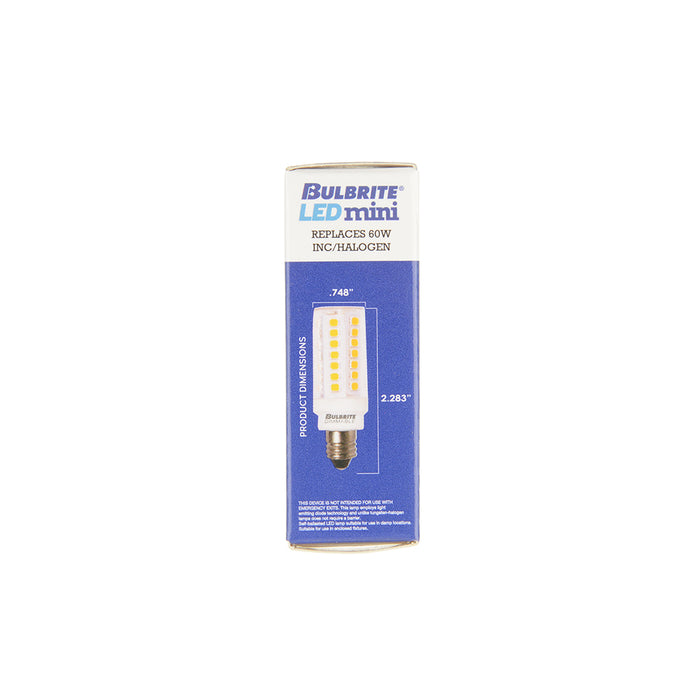 Bulbrite LED5E11/30K/120/D 5W LED E11 Clear 3000K 120V Dimmable (770630)