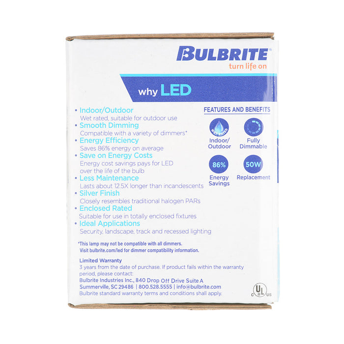 Bulbrite LED7PAR20/FL40/827/WD/2 7W LED PAR20 2700K Flood 80 CRI Wet Location Dimmable (772752)