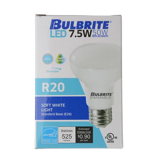 Bulbrite LED7R20/830/D/4 7.5W LED R20 3000K E26 Base 120V (772865)