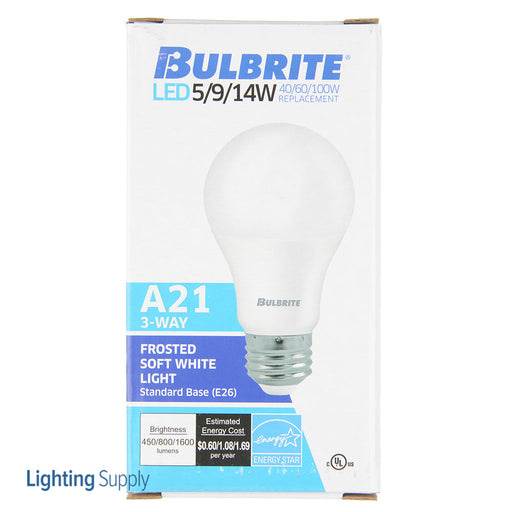 Bulbrite LED5/9/14A21/PF100W/830/3WAY/1P 3-Way LED A21 5/9/14W 100W Equivalent 3000K Medium E26 Base 80 CRI (774296)