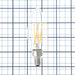 Bulbrite LED5B11/27K/FIL/D/B/2 5W LED B11 Filament Bulb 2700K 500Lm 120V E12 Base Clear (776203)