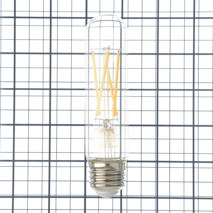 Bulbrite LED5T9/30K/FIL/D/B/2 5 Inch 5.1W LED T9 Tube E26 Base 3000K 500Lm 120V 80 CRI 310 Degree Beam Angle Dimmable Clear (776207)