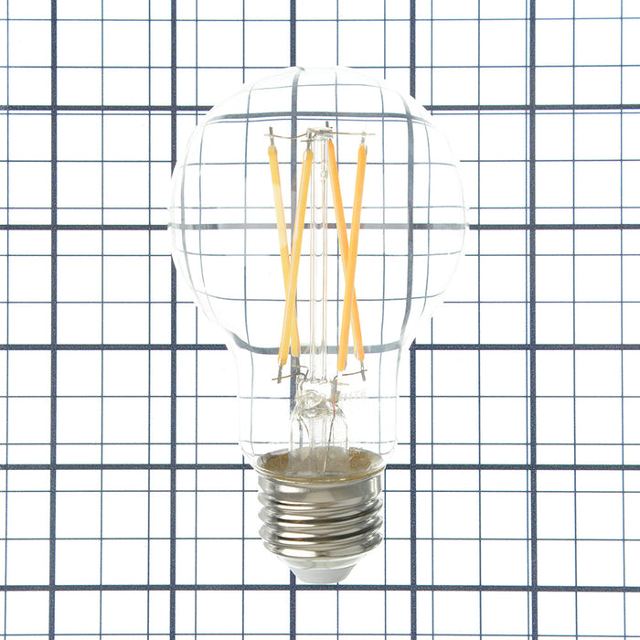 Bulbrite LED7A19/27K/FIL/D/B/2 7W LED Filament A19 Bulb 2700K 800Lm 120V Dimmable Medium E26 Base Clear (776212)