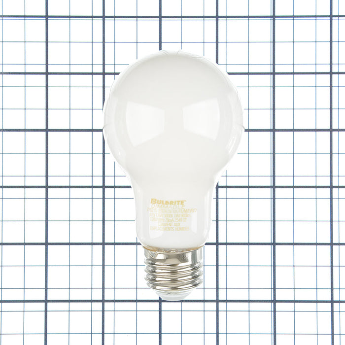 Bulbrite LED7A19/30K/FIL/M/D/B/2 7.6W LED A19 Filament Bulb E26 Base 3000K 800Lm 120V 80 CRI 310 Degree Beam Angle Dimmable Milky (776215)