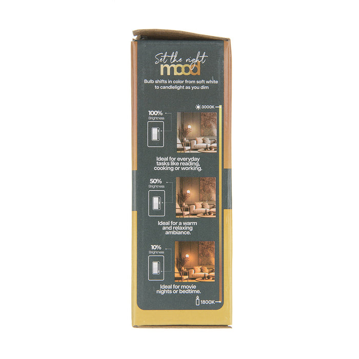 Bulbrite LED5B11/30K-18K/WMDM/FIL/M 5W LED B11 3000K-1800K Filament Bulb Milky Warm Dimming E12 Base 120V (776401)