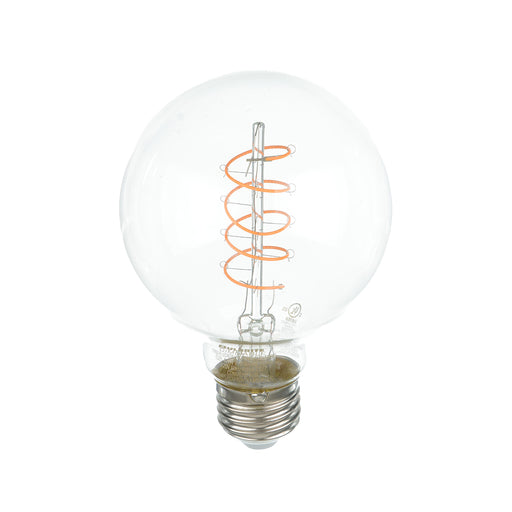 Bulbrite LED4G25/21K/FIL-NOS/CURV/SPIRAL 4W LED G25 2100K Curved Filament Spiral Bulb E26 Base Clear Dimmable (776516)