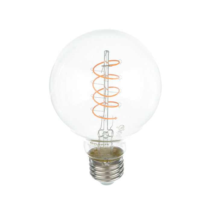Bulbrite LED4G25/21K/FIL-NOS/CURV/SPIRAL 4W LED G25 2100K Curved Filament Spiral Bulb E26 Base Clear Dimmable (776516)