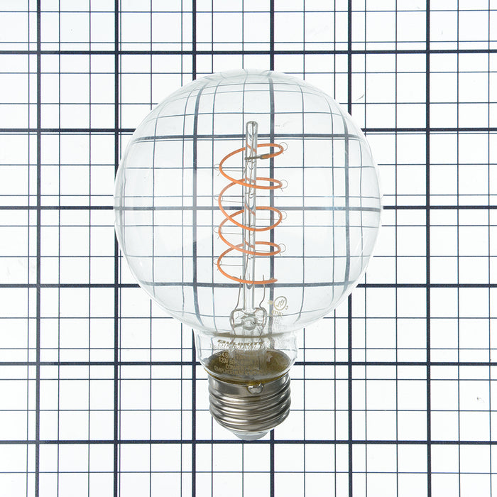 Bulbrite LED4G25/21K/FIL-NOS/CURV/SPIRAL 4W LED G25 2100K Curved Filament Spiral Bulb E26 Base Clear Dimmable (776516)