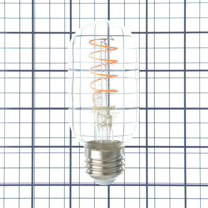 Bulbrite LED4T14/21K/FIL-NOS/CURV/SPIRAL 4W LED T14 2100K Curved Filament Spiral Bulb E26 Base Clear Dimmable (776518)