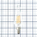 Bulbrite LED4PRISM/30K/FIL/3 4W LED Prismatic 3000K Filament Bulb E12 Base Fully Compatible Dimming 120V Clear (776596)