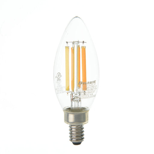 Bulbrite LED6B11/27K/FIL/3 6.5W LED B11 2700K Filament Bulb E12 Base Clear 120V Dimmable (776737)