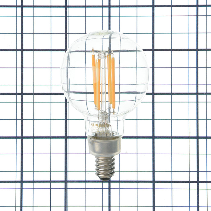 Bulbrite LED4G16/27K/FIL/4/JA8 4W LED G16 2700K Filament Bulb E12 Base Fully Compatible Dimming 120V Clear (776743)