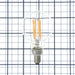 Bulbrite LED4G16/27K/FIL/4/JA8 4W LED G16 2700K Filament Bulb E12 Base Fully Compatible Dimming 120V Clear (776743)