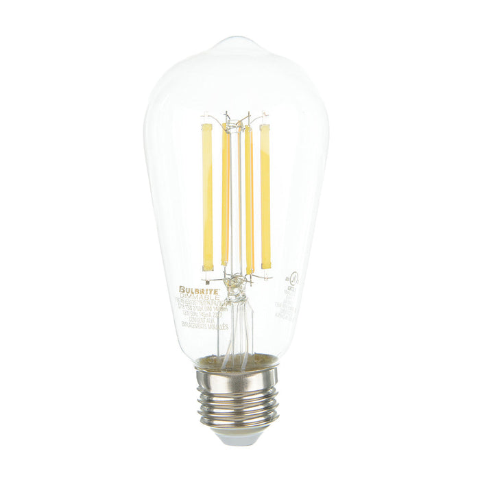 Bulbrite LED13ST18/27K/FIL/3/JA8 13W LED ST18 2700K Filament Bulb Clear E26 Base Fully Compatible Dimming 120V (776745)