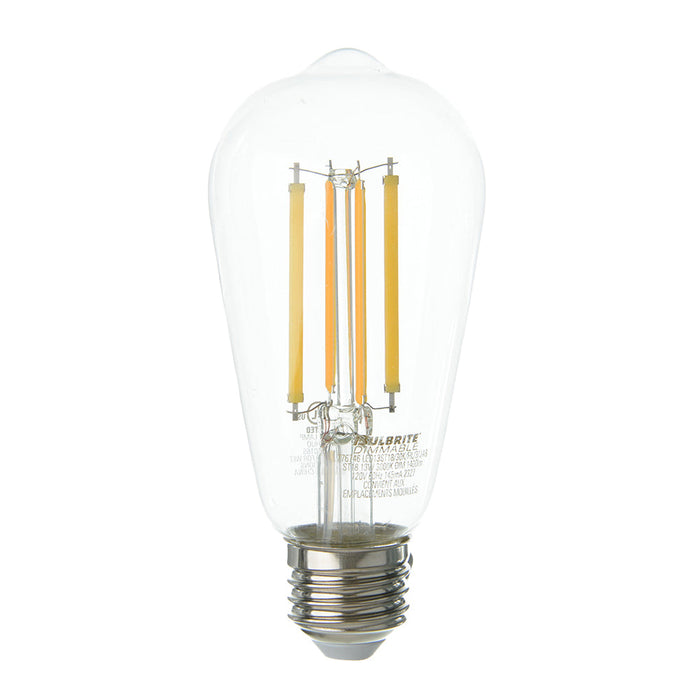 Bulbrite LED13ST18/30K/FIL/3/JA8 13W LED ST18 3000K Filament Bulb Clear E26 Base Fully Compatible Dimming 120V (776746)