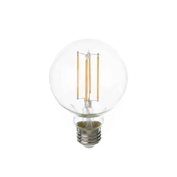 Bulbrite LED8G25/27K/FIL/4/JA8 8.5W LED G25 2700K Filament Bulb E12 Base Fully Compatible Dimming 120V Clear (776749)