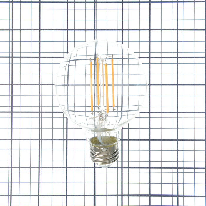 Bulbrite LED8G25/27K/FIL/4/JA8 8.5W LED G25 2700K Filament Bulb E12 Base Fully Compatible Dimming 120V Clear (776749)