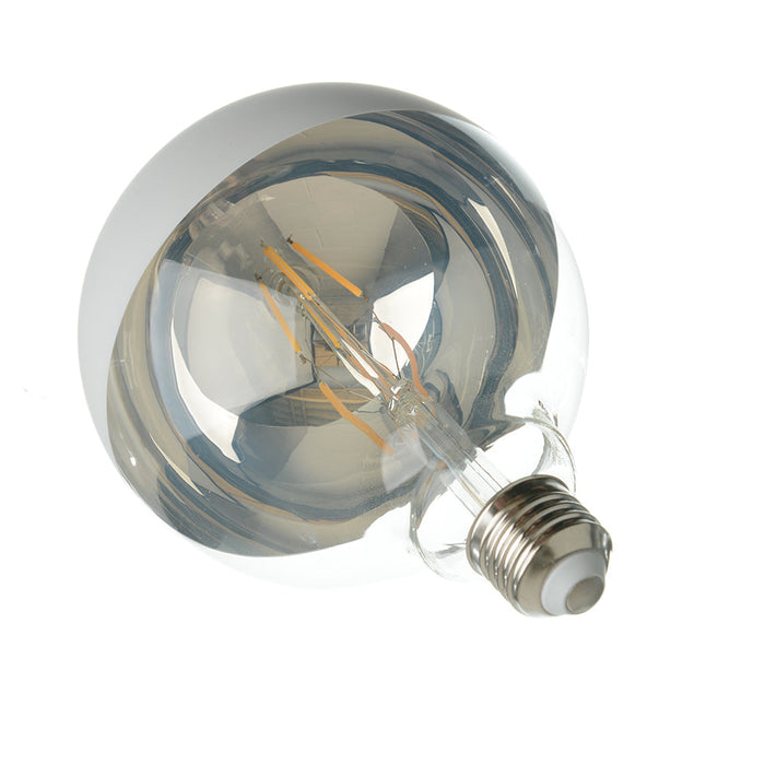 Bulbrite LED6G40/27K/FIL/HW/3 6W LED G40 Filament Bulb E26 Base 2700K 500Lm 120V 90 CRI 320 Degree Beam Angle Dimmable Half White (776840)