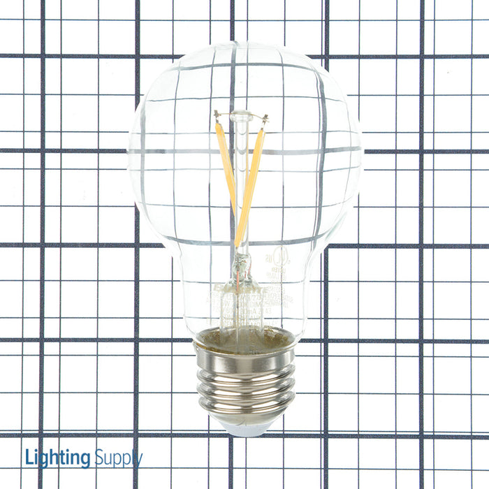 Bulbrite LED2A19/27K/FIL/3 2.5W LED Filament A19 120V Medium E26 Base 2700K Dimmable Clear (776871)