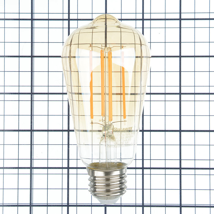 Bulbrite LED7ST18/21K/FIL-NOS/3 7W LED ST18 2100K Filament Nostalgic E26 Fully Compatible Dimming (776909)